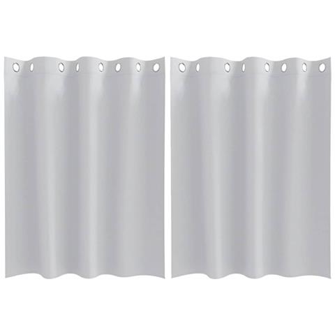 Tende con tende 2 pcs Grigio Chiaro Poliestere - Foto 1