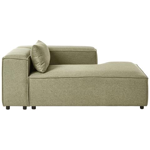 Chaise Longue Versione Sinistra Brande Tessuto Verde Chiaro - Foto 2