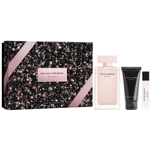 Set Narciso Rodriguez: For Her, Eau De Parfum, For Women, 100 Ml + For Her, Hydrating, Body Lotion, 50 Ml + For Her, Eau De Parfum, For Women, 10 Ml - Foto 1