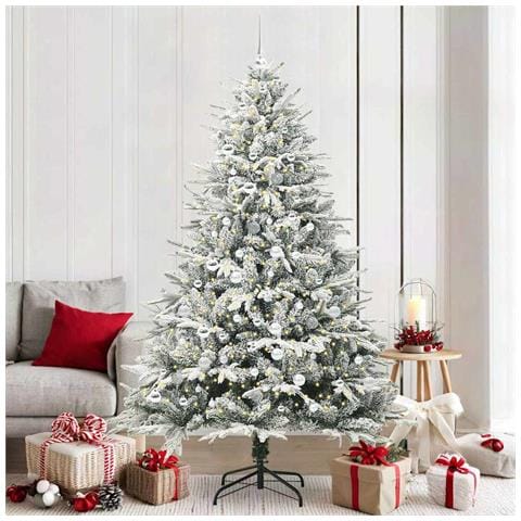 Albero di Natale artificiale preilluminato con set di palline - Foto 2