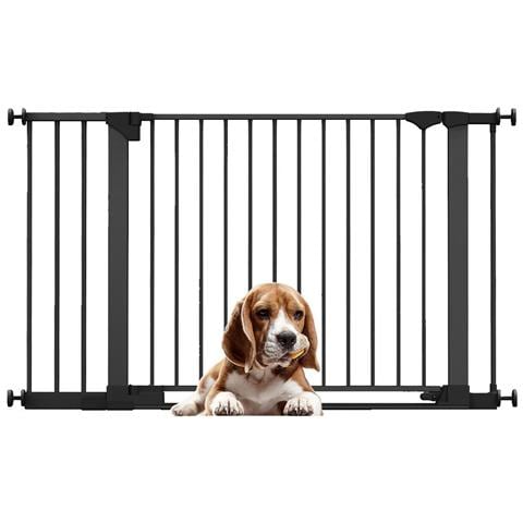 Bettacare Cancelletto Per Cani Safestep, Nero, 131cm - 138cm, Passaggio Extra Basso, Apertura Extra Larga Di 81cm - Foto 1
