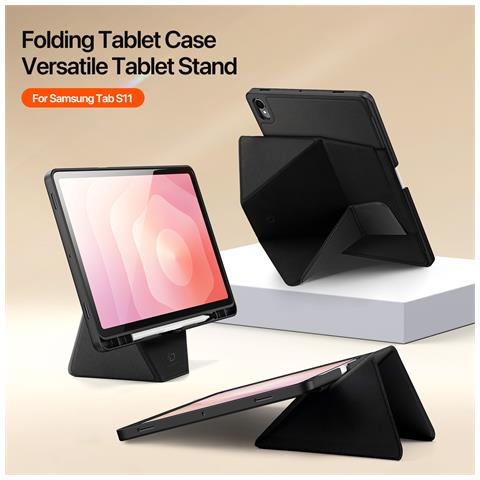 Cover per Galaxy Tab S11 - Pelle /PU, Nero - Foto 4