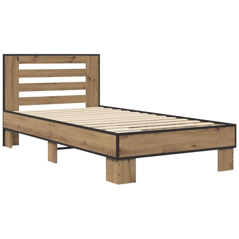 Struttura letto con testata Rovere Artigianale 80 x 200 cm - Foto 2