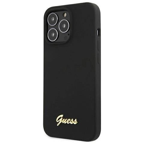 Guess Guhmp13xlslmgbk Iphone 13 Pro Max 6.7 Nero /nero Custodia In Silicone Script Gold Logo Magsafe - Foto 7