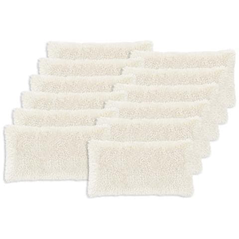 Cuscino con cuscino HEERLEN 2 pz Bianco Fleece PV - Foto 1
