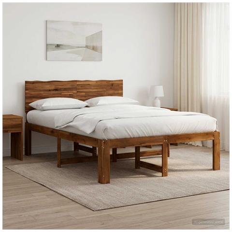 Letto matrimoniale con testiera ROSTOCK Naturale 120 x 200 cm - Foto 2