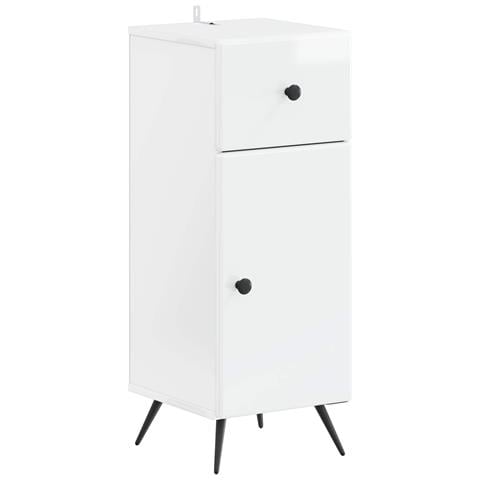 Set di Armadi da Bagno da 2 Pezzi BREDA Bianco Lucido - Foto 2