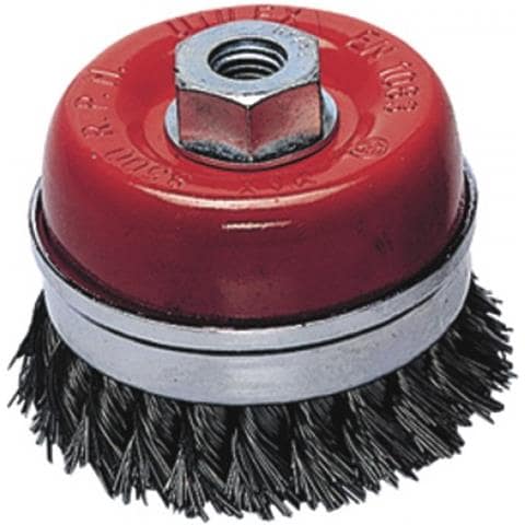 Spazzola a Tazza per Smerigliatrice Filo Ritorto 0,5 mm Ø 100X29 mm Filetto 14Ma - Foto 2