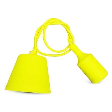 Lampadario Portalampada E27 Colore Giallo Vt-7228 3485 - Foto 3
