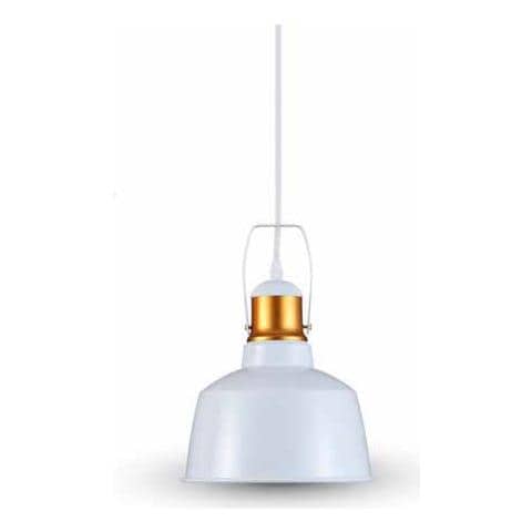Lampadario Portalampada 1mt E27 Elegant Stylish Ø230mm Alluminio - Mod Vt-7422 - Sku 3729 - Bianco - Foto 1