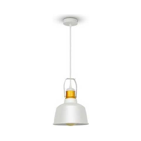 Lampadario Portalampada 1mt E27 Elegant Stylish Ø230mm Alluminio - Mod Vt-7422 - Sku 3729 - Bianco - Foto 2