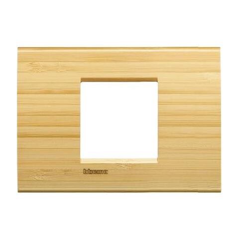Placca 2 Posti Centrali Quadra Living Light Bamboo Lna4819lba - Foto 1