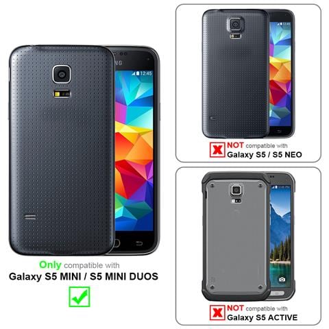 Custodia Compatibile Con Samsung Galaxy S5 Mini / S5 Mini Duos In Rosso Mela - Coperchio Protettiva Con Chiusura Magnetica, Funzione Stand E Tasca Per Le Carte - Foto 10