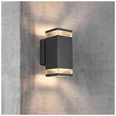 Elm Ip44 - Lampada Da Parete Per Esterni, Colore: Nero / Trasparente - Foto 1