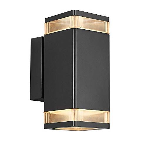 Elm Ip44 - Lampada Da Parete Per Esterni, Colore: Nero / Trasparente - Foto 3