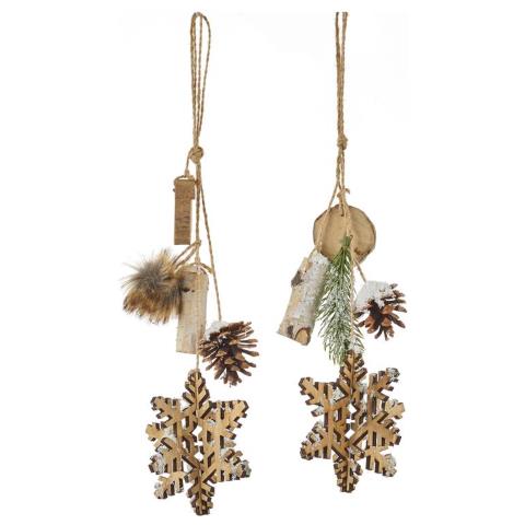 Decorazione Da Appendere Fiocco Di Neve 2 Modelli Assortiti 1 Pezzo Per Confezione - Foto 1