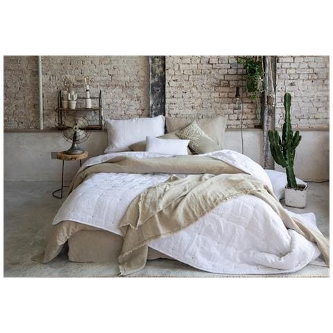 Copripiumino Piatto Zeff In Lino 100% - Grigio Chiaro E Naturale Reversibile - 240 X 300 Cm - Foto 3
