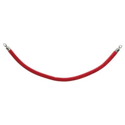 Cordone In Velluto Con Finiture In Cromo 1,5 M Rosso Rs-clrp-chrd - Foto 1