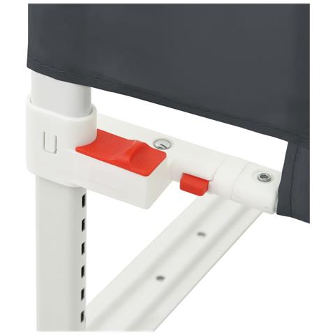 Sponda Letto Sicurezza Bambini Grigio Scuro 140x25 cm Tessuto - Foto 2