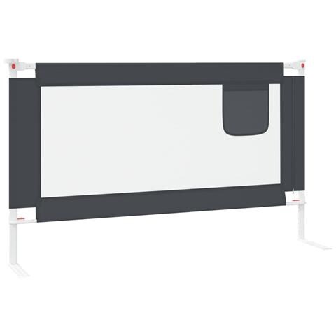 Sponda Letto Sicurezza Bambini Grigio Scuro 140x25 cm Tessuto - Foto 7