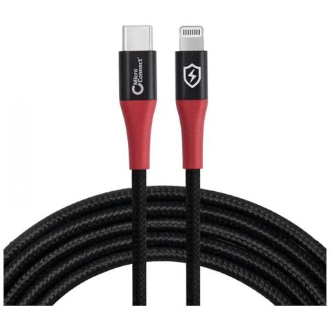 Microconnect Mc-clightning-sc Cavo Lightning 1,5 M Nero (safe Charge Usb-c To - Lightning Data Blocker Cable - 1.5m - Wa - Foto 1