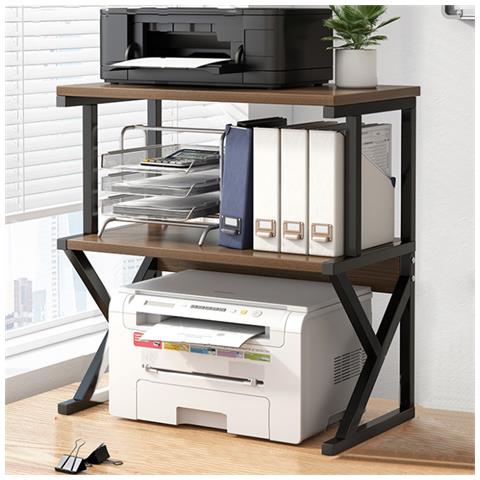 Mobile Porta Stampante Con 3 Ripiani E Cassetto - Scaffale Multiuso Per Ufficio O Casa - Design Moderno - Foto 2