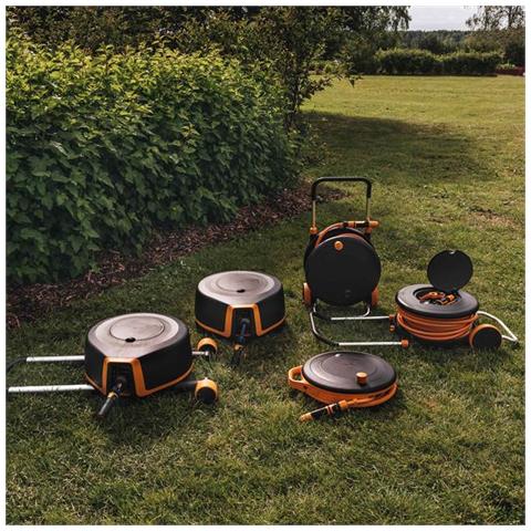 1025933 avvolgitubo da giardino Avvolgitubo da terra Automatico Nero, Arancione - Foto 8