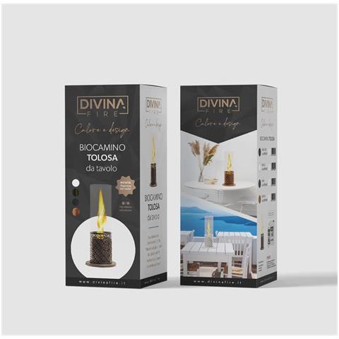 Camino A Bieotanolo Biocamino Da Tavolo Tolosa Bianco D20 X H49,5 Interno Esterno - Foto 2