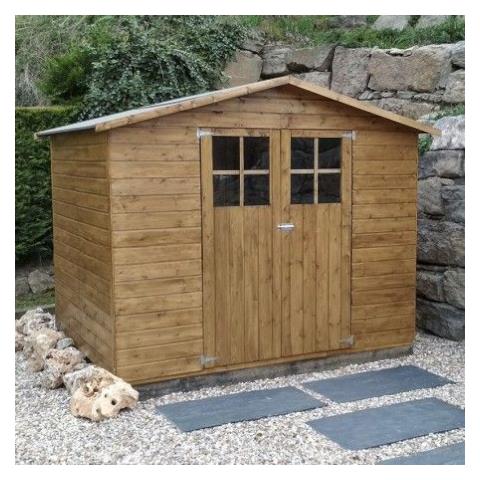 Garden Wooden Cottage A Pannelli In Legno Di Abete Bianco Da Esterno Giardino L242xp182xh200 Cm Val Di Fassa - Foto 3