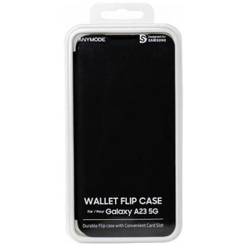 Custodia Per Galaxy A23 5g Folio Flip Wallet Con Portacarte, Nero - Foto 4