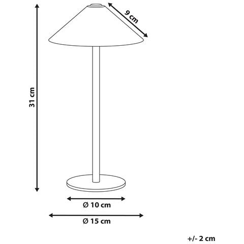 Lampada Da Tavolo Senza Fili A Led Francoli Con Dimmer Metallo Bianco - Foto 5