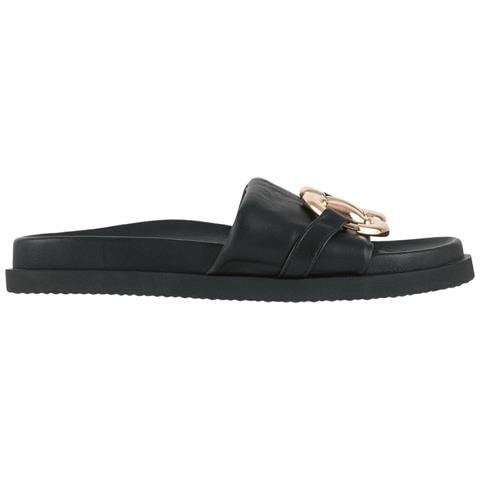 Emmy Slippers Ciabatte Pelle Scarpe Donna Nero Eu 38, 5-100820 0100 - Foto 1