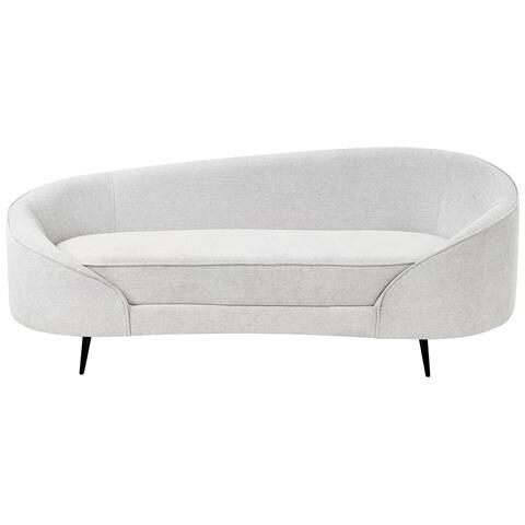 Divano 3 Posti Savar Tessuto Bianco Sporco - Foto 2