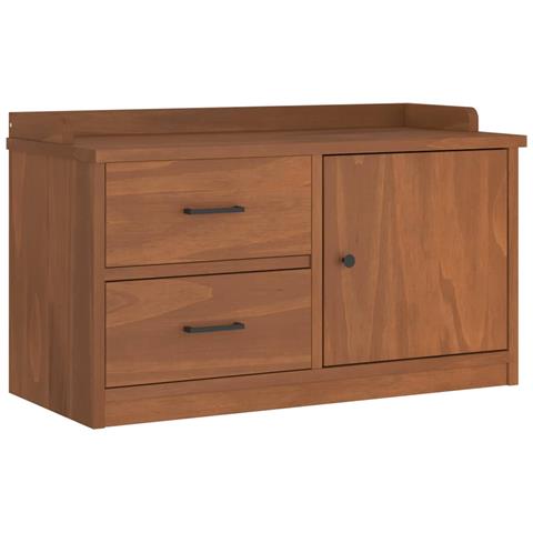 Panca Da Corridoio Sandnes 87x40x50 Cm Legno Massello Di Pino - Foto 2