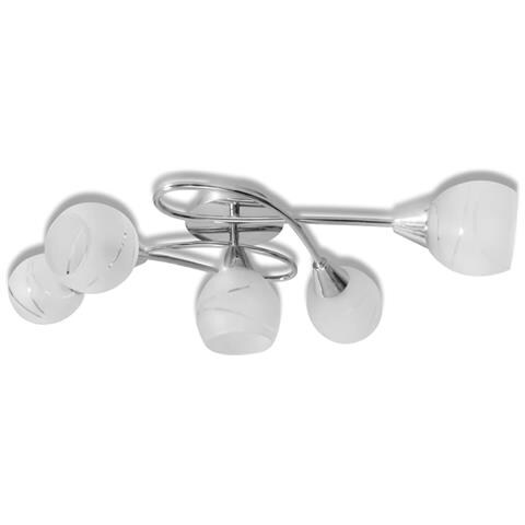 Lusso Casadino - Lampada Da Soffitto Con Paralume In Vetro Per 5 Lampadine E14 - Foto 1