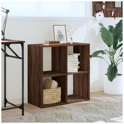 Lusso Casadino - Libreria Rovere Marrone 68,5x32x68,5 Cm In Legno Multistrato - Foto 2