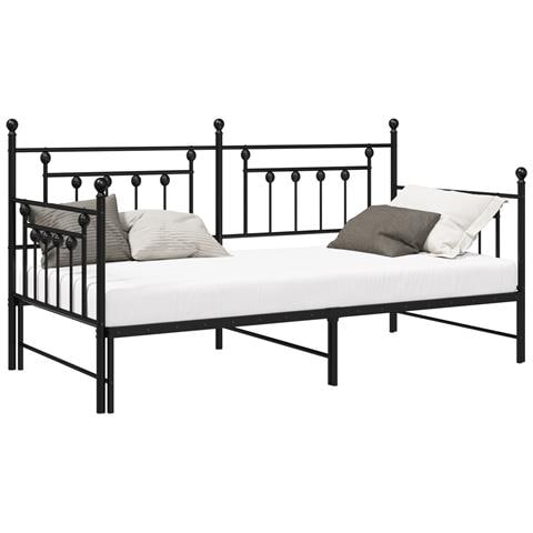 Struttura letto giorno  con letto estraibile nera 90x200 cm in acciaio - Foto 1