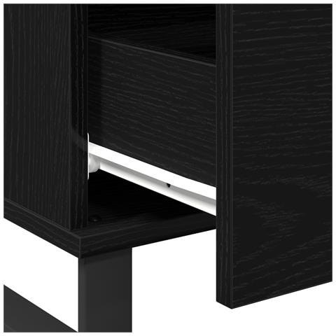 Tavolino da caffè  Nero Rovere 90x50x36,5 cm Legno ingegnerizzato - Foto 9