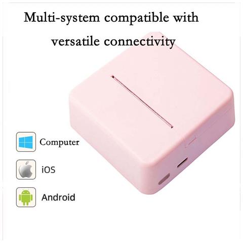 Mini Stampante Termica Usb+bluetooth 58mm - Stampa Portatile Di Ricevute Per Android, Ios E Windows Pink - Foto 2
