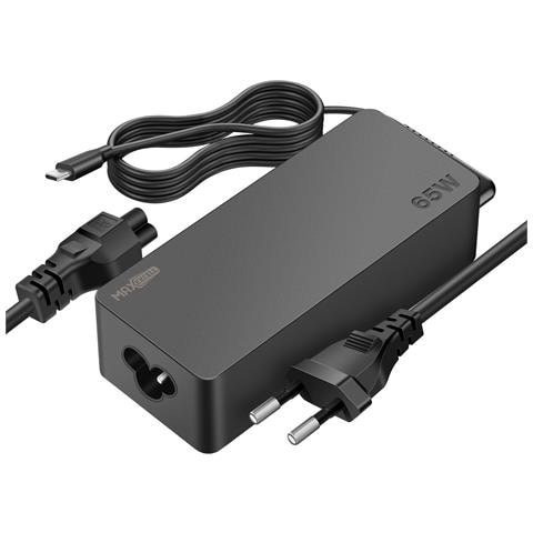 Caricatore Per Pc Portatile / Macbook Usb-c 65w Con Cavo Integrato A Ricarica Rapida, Nero - Foto 1
