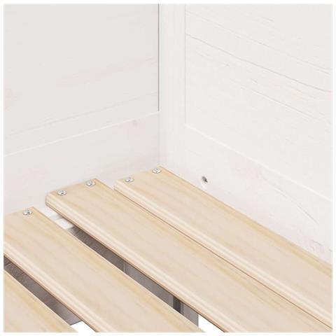 Letto Estraibile con Cassetti senza Materasso Bianco 90x190 cm - Foto 9