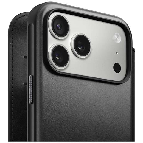 Custodia A Portafoglio Per Iphone 17 Pro Max Magsafe In Pelle Horween Serie Modern, Nero - Foto 5