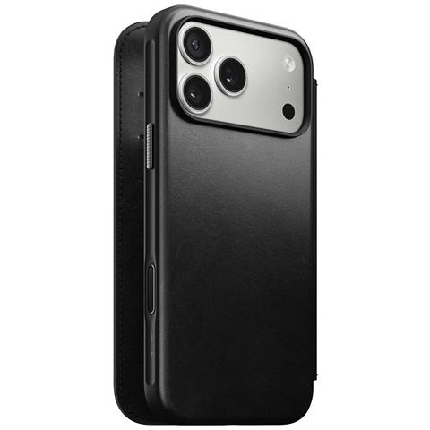 Custodia A Portafoglio Per Iphone 17 Pro Max Magsafe In Pelle Horween Serie Modern, Nero - Foto 1