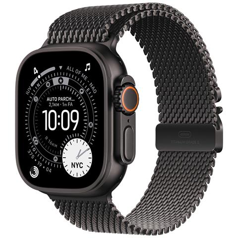 Watch Ultra 3 GPS + Cellular 49mm Cassa Titanio Nero con Loop in maglia Milanese Titanio Nero - Large - Foto 1