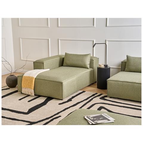 Chaise Longue Versione Destra Brande Tessuto Verde Chiaro - Foto 1