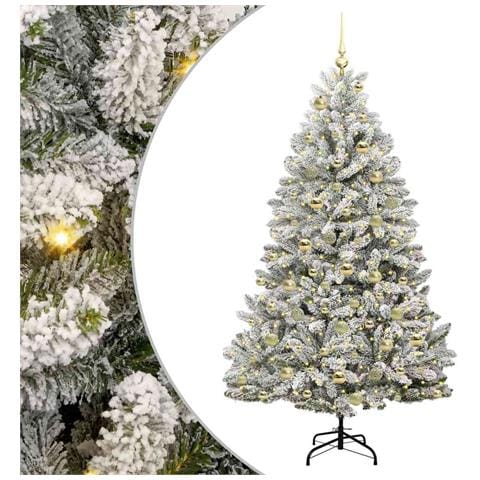 Albero di Natale artificiale con 300 LED Verde e Bianco 180 cm - Foto 1
