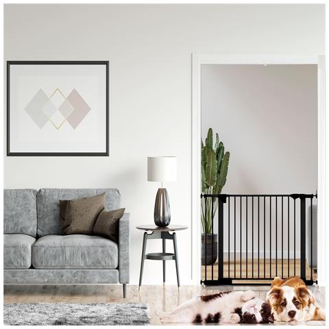 Bettacare Cancelletto Per Cani Safestep, Nero, 138cm - 145cm, Passaggio Extra Basso, Apertura Extra Larga Di 81cm - Foto 2