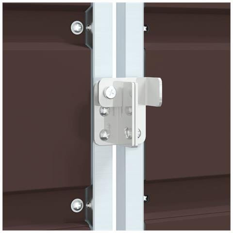 Copribidone Ruote Bidone Singolo Marrone 72x81x115 cm Acciaio - Foto 9