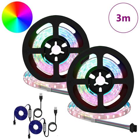 Striscia LED 2 pcs Nero e trasparente 750 mm Rame e plastica - Foto 2