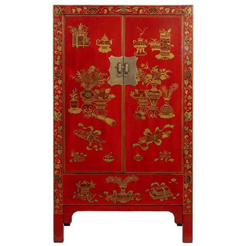 Armadio In Legno Rosso 86x50x150h Cm - Foto 2